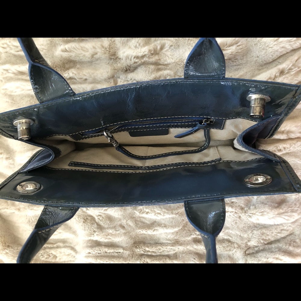 Michael Kors blue suede purse tote - Picture 3 of 3